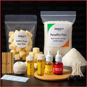 XEQALV Candle Making Kit With Soya Wax Paraffin Wax, Wicks & Sticks Colors, Thread Candle