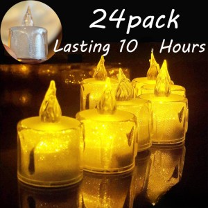True Décor Flameless & Smokeless Transparent Acrylic Led Tea Light Candle Candle