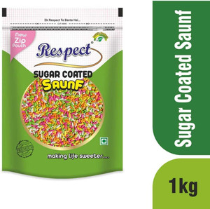 RESPECT Sugar Coated Saunf Fennel Seeds, Mukhwash, Sweet Mouth Freshener