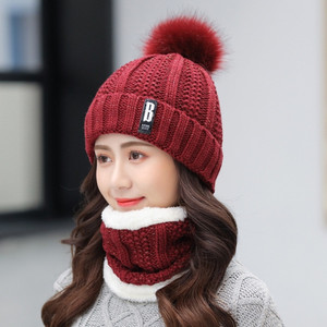 Winity Winter Woolen Warm Beanie (Fur Inside Soft Pompom on top) Winter caps for Women Woven Beanie Cap