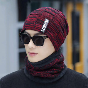 Highever korean style ( caps and neck warmer set fur inside ) winter cap for men Monkey Cap