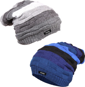 Knotyy Striped Beanie Cap