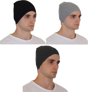 FQZILON Solid Skull Cap Cap
