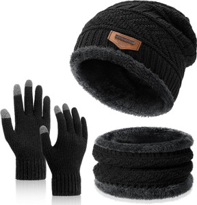Olivio Self Design Beanie Cap