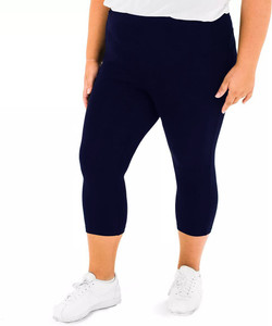 PandaWears Women's Capri 3/4th Leggings - Stretch Fit | Women Dark Blue Capri