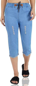 FAIZEE Women Denim Capri