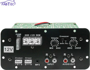 फैबटेक Car Basstube Subwoofer Slayer ThumpMaster Pure Bass 120W (12V DC) मोनो क्लास AB कार एम्पलीफायर