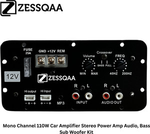 ZESSQAA 8, 10, 12 Inch car bass tube Mono Class A Car Amplifier