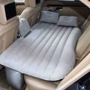 Reyansh Enterprise K024 Universal For All Car Inflatable Bed Two Pillows Travel Grey Color Edition Super Soft Cool Comfortable 5 In 1 Air Sofa Multipurpose Mattress Airbed Overnight er With Pump For Tourism Outdoor Camping Swimming Pool Car Inflatable Bed