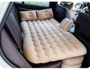 QXORE Wave Sape Travel Inflatable Car Bed Mattress Blue - Image 1