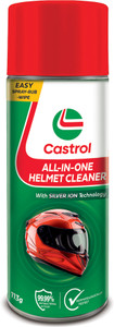 Castrol All-in-One Helmet Cleaner| Anti-Odour & Anti-bacterial foaming spray One Spray for Helmet Inside & Out | Dermatologically tested | Quick Drying Vehicle Interior Cleaner