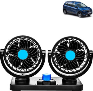 Rhtdm Car Fan 12V 360 Degree Rotatable Dual Head Auto Cooling Air Fan for Triber Car Interior Fan