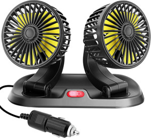 Yearwell high speed moveable head Car Cooling Fan 12V With 360 Degree 2 Speed, Car Interior Fan