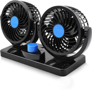 Rhtdm Car Fan 12V 360 Head 2 Speed Quiet Strong for All Auto Vehicles-CF74 Car Interior Fan