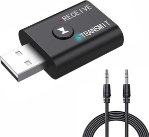 RANZZER v5.0 Car Bluetooth Device with Adapter Dongle, Audio Receiver, FM Transmitter, Transmitter