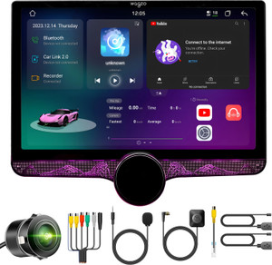 Wagzo 2K Diamond Car Android10.1In|4GB+64GB|4thGen,QLED 4Core|WAP-24| With Ahd Camera Car Stereo