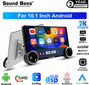 Sound Boss QLED 2K Diamond Series Androidify 4th Generation 10.1 Inch (2GB/32GB) Android Car Stereo