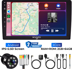 वैग्ज़ो 9inch CarPlay Android AutoTS7,2GB|64GB, 4thGen,4Core,IPS Display With Led Camera कार स्टीरियो