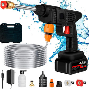 LAVISHLOOK Cordless Portable Wireless Pressure Washer Gun 48V 12000mah High Pressure Water Pressure Washer
