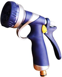 लाफिलेट High Pressure Nozzle Chrome Plated Body 8 Function Water Sprayer For Car Wash Gun Garden Cleaning Walkway, Lawn Yard, Gutters, Rugs, Pet