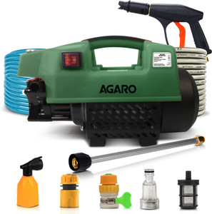 AGARO Supreme 1800 Watt, 120 Bar, 6.5L/Min Flow Rate, 4 Mtr Outlet Hose, Green Pressure Washer