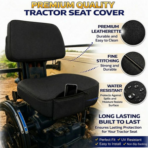 SMKSMARTSHOPPING PU Leather Car Seat Cover Swaraj 724 FE, Swaraj 735 FE, Swaraj 742 FE, Swaraj 744 FE, Swaraj 744 XT, Swaraj 855 FE, Swaraj 963 FE