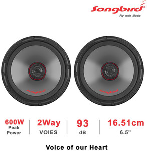songbird 6.5 INCH Max 2 WAY DOOR SPEAKER WITH INBUILT TWEETER 2 piece in BOX SB-B656S Coaxial Car Speaker