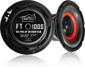 FABTEC 10 Inch Subwoofer 250W RMS, 4-ohms with 1000W Peak Power 4 Layer Copper Coil 90dB, 1.5 Voice Coil Car Audio System (Single Piece) Subwoofer