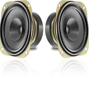 TOYOTONE (Pack of 2) 4" 40W Full Range Speaker Stereo Woofer Speaker | 4" Paper Dual Cone with Cloth Edge 4 Ohm Impedance | 70x10 MM Ferrite Magnet | 25.4mm Voice Coil Subwoofer