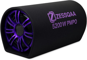 ZESSQAA ZQ-1001BST-Purple 10 Inch Subwoofer Bass Tube for Car with Amplifier – 5200W PMPO Subwoofer