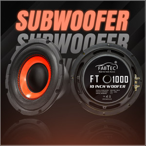 फैबटेक 10 Inch Subwoofer 250W RMS, 4-ohms with 1000W Peak Power 4 Layer Copper Coil 90dB Bass Audio (1.5 Voice Coil & 120x25 MM Magnet) Car Audio System Subwoofer सबवूफर