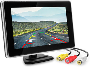 फैबटेक 5 inch Dashboard TFT Monitor LED Screen Rear View Reverse for Car Dashboard काला LCD
