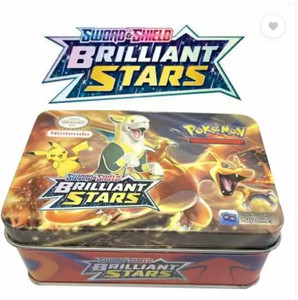 Bestie Toys Present Pokemon Card Game with Metal Box (41 cards)