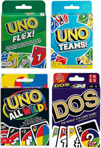 TMA Uno Flex, Teams, All Wild & DOS Party Pack Card Game Combo - Image 6