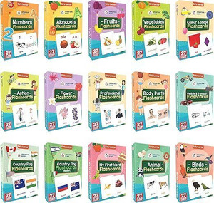 spartan kids Flash Cards (Mega Combo Pack) Early Learning Flash Cards For Kids (Set of 15)