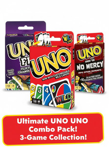 Uno Multipack FunBazaar UNO Combo Pack | UNO Classic + UNO Flip + UNO No Mercy Combo ...