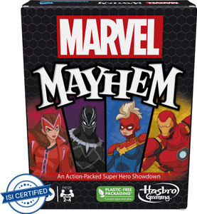 हसब्रो गेमिंग Mayhem Card Game,Featuring Super Heroes,Fun Game for Ages 8+