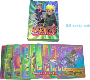 AncientKart Naruto Rainbow Shinning PVC waterproof cards set of 55