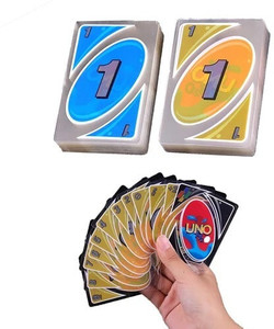 CrazyBuy NewWaterproof Clear UNO Cards PVC Plastic Transparent Playing Cards