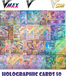 TCG Playing cards with holographic effect set of 50