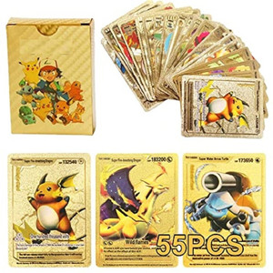 SA Sports Playing Cards 55 PCS Gold Card TCG Deck Box V Series Vmax GX Colour Card(Gold)