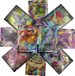 Wiska 100pcs (23 VMAX Series + 77 V Series) Pokemon VMAX Cards