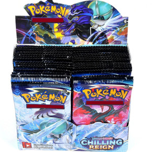 Toyzzilla Poke-Mon Playing Card Sword & Shield Chilling Reign Booster Packs Display Box for Kids,Adults(36 Booster Packs)