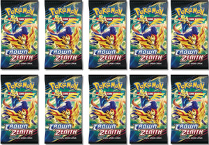 Gift Collection Pokemon Crown Zenith 10 Set Booster Pack Cards V Star V max Playing Cards