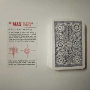 R.s.Magic Tricks Mr.Max SPY Marked Magic Playing Cards Best for Flash (Black) Card Magic