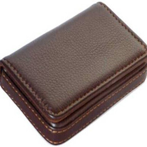 MSNL Leather Card Holder Wallet – Slim Credit & Visiting Card Case (Brown) 7 Card Holder