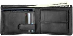 HIDEFLIX Men Casual, Formal Black Genuine Leather Wallet