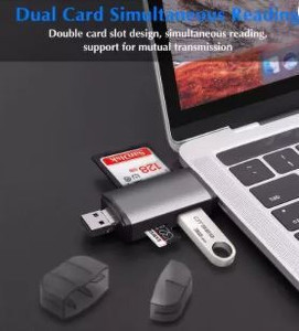 TECHGEAR Card reader USB 3.0 All in 1 Card Reader with OTG SD/Micro SD Card Read Type c Card Reader