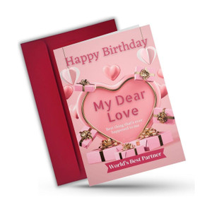 AanyaCentric 5.8x8.3inch A5 Size Husband Wife Lover Boyfriend Girlfriend Birthday Printed Greeting Card