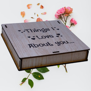 StarLaser 14 Reason I Love About You Heart shap Puzzle Message card with Message Printed Greeting Card